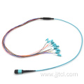 MPO-LC 12F OM4 Aqua 0.9MM Hybrid Cable